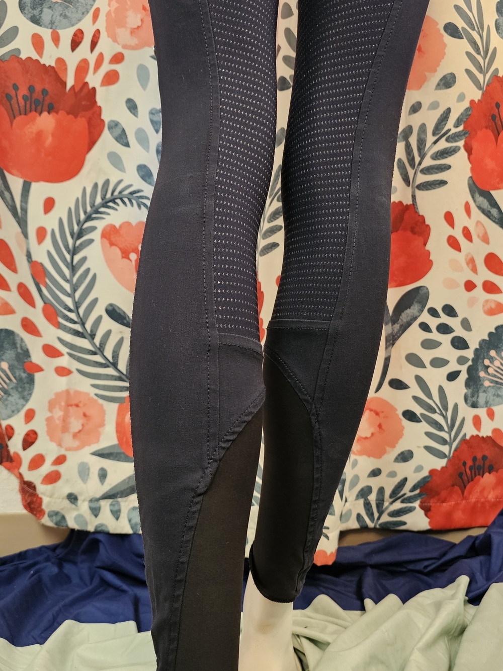 Equiline Women's Navy Riding Leggings with Full Seat - Picture 4 of 7